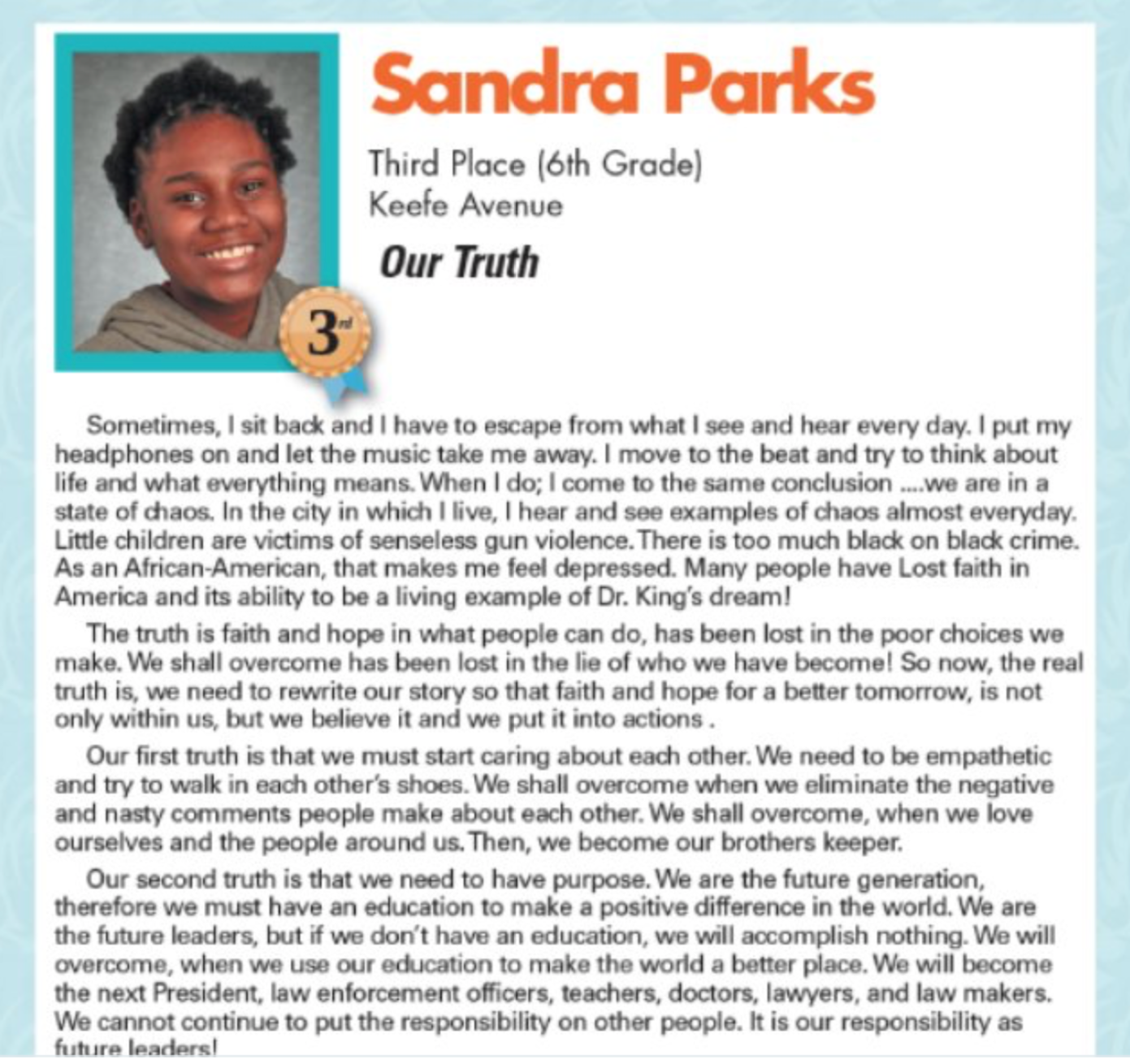 Sandra Park's Essay