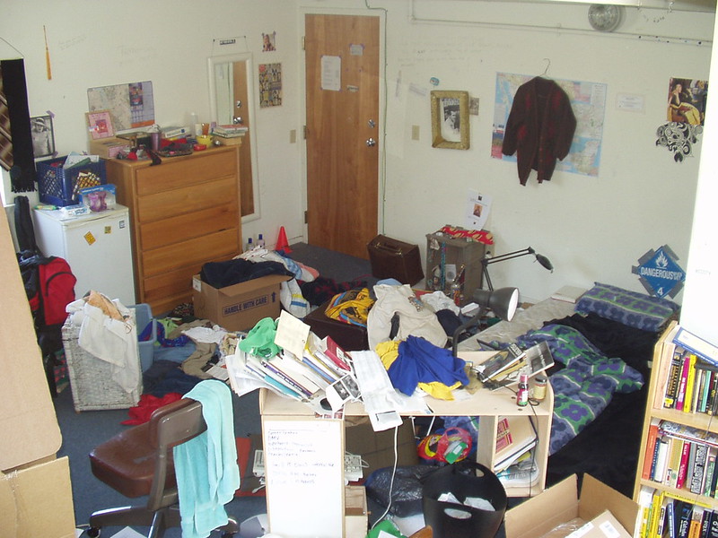 "Our messy room" college dorm